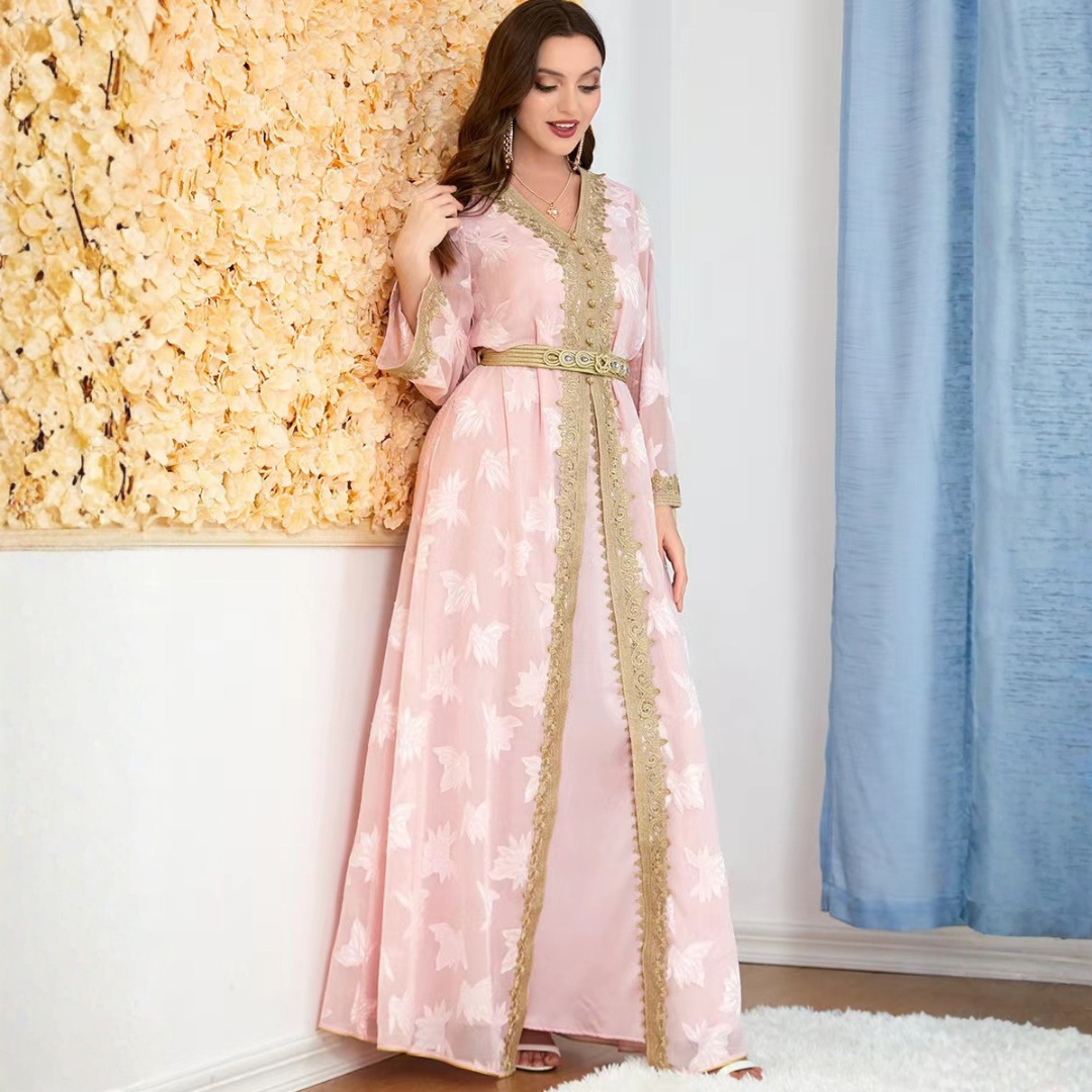 Elira Embroidered Abaya Dress