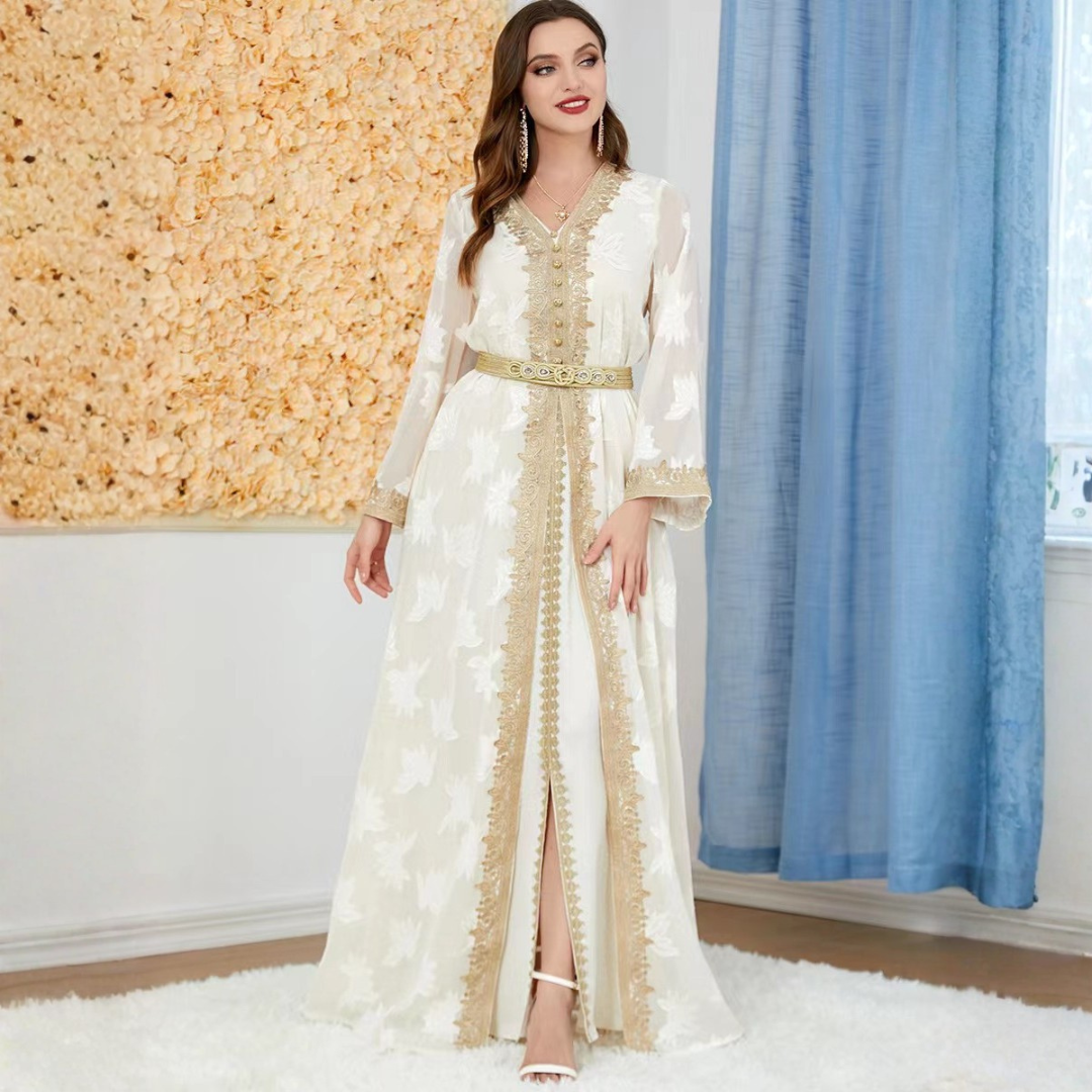 Elira Embroidered Abaya Dress