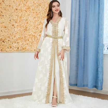 Elira Embroidered Abaya Dress