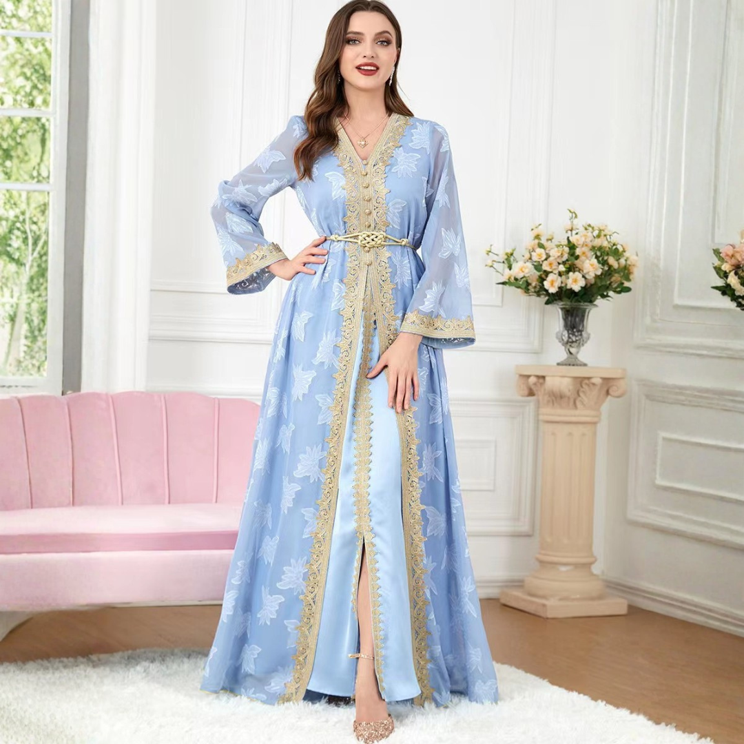 Elira Embroidered Abaya Dress