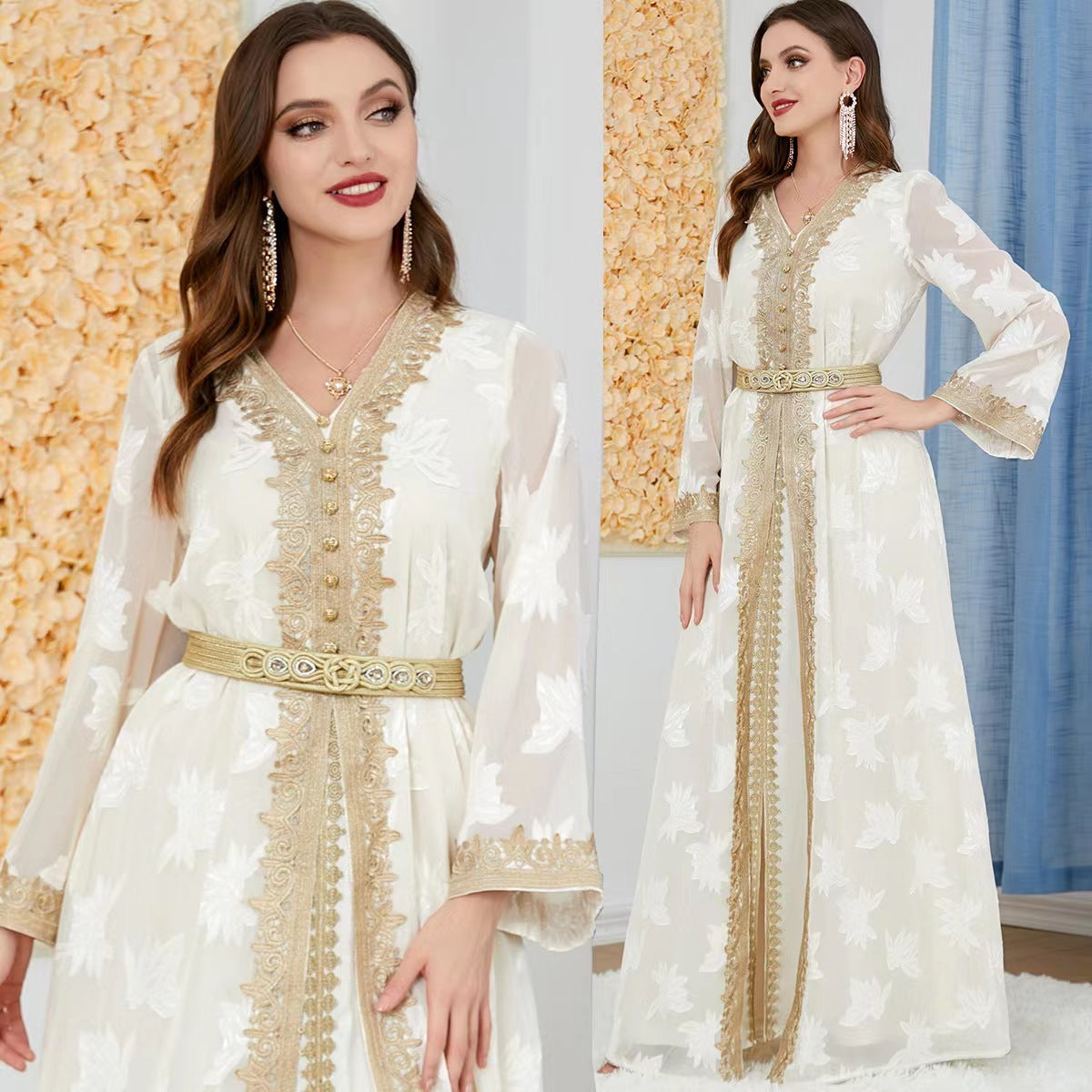 Elira Embroidered Abaya Dress