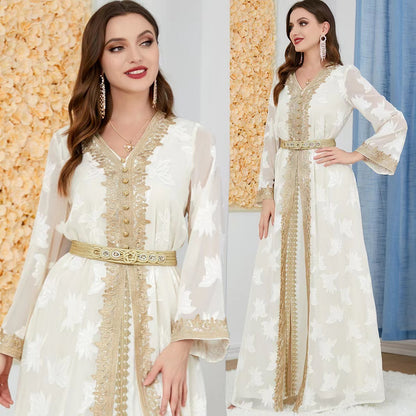 Elira Embroidered Abaya Dress